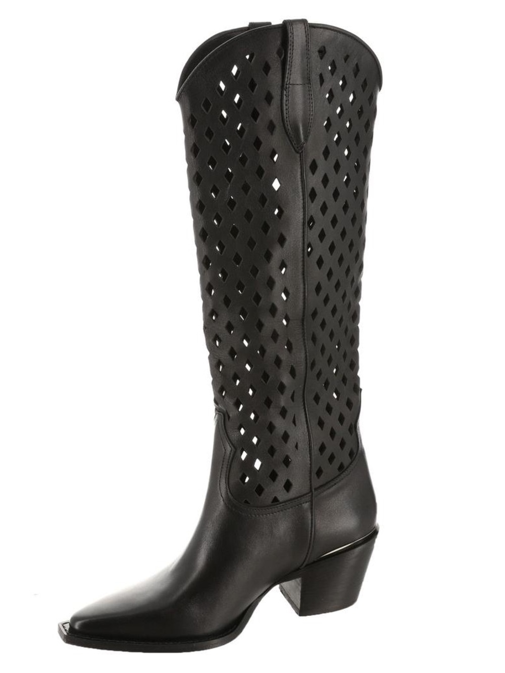 FREE PEOPLE Black Tall Woven Summer Boots